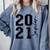 Senior Class Of 2021 Graduation High School College Comfort Colors Sweatshirt Blue Jean