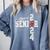 Senior Class Of 2024 Football Graduation Party Favors 2024 Comfort Colors Sweatshirt Blue Jean