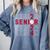 Senior Class Of 2024 Graduation 2024 Maroon Basketball Comfort Colors Sweatshirt Blue Jean