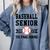 Senior Class Of 2025 Baseball Senior Night Graduation Party Comfort Colors Sweatshirt Blue Jean