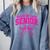 Senior Class Of 2026 Coquette Pink Bow Graduation 2026 Comfort Colors Sweatshirt Blue Jean
