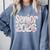 Senior Class Of 2026 Graduation 2026 Coquette Pink Bow Cute Comfort Colors Sweatshirt Blue Jean