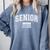 Senior Class Of 2026 Graduation Varsity Arched Letters Comfort Colors Sweatshirt Blue Jean