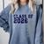 Senior Class Of 2026 Graduation Year High School & College Comfort Colors Sweatshirt Blue Jean
