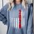 Senior Class Of 2026 Patriotic American USA Flag Graduation Comfort Colors Sweatshirt Blue Jean