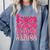 Senior Class Of 2026 Pink Coquette Bow Graduation 2026 Comfort Colors Sweatshirt Blue Jean