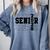 Senior Class Of 2026 Varsity Text Graduation Comfort Colors Sweatshirt Blue Jean