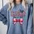 Senior Class Of 2027 Coquette Pink Bow Graduation 2027 Girls Comfort Colors Sweatshirt Blue Jean
