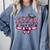 Senior Class Of 2027 Coquette Pink Bow Graduation 2027 Women Comfort Colors Sweatshirt Blue Jean