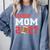 Senior Football Mom 2027 Team Class Of 2027 Graduation Mom Comfort Colors Sweatshirt Blue Jean