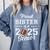 Senior Football Sister Class Of 2025 Graduation Graduate Comfort Colors Sweatshirt Blue Jean