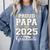Senior Graduation Proud Papa 2025 Graduate Class Matching Comfort Colors Sweatshirt Blue Jean
