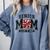 Senior Mom 2025 Cheer Mama Class Of 2025 Graduation Comfort Colors Sweatshirt Blue Jean