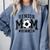 Senior Mom 2025 Soccer Mom Class Of 2025 Graduation Comfort Colors Sweatshirt Blue Jean