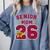 Senior Mom 2026 Proud Senior Mom Class Of 26 For Graduation Comfort Colors Sweatshirt Blue Jean
