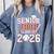 Senior Mom Class Of 2026 Graduate Baseball 2026 Graduation Comfort Colors Sweatshirt Blue Jean