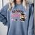 Senior Mom Class Of 2027 Cute Cat Graduation Pink Bows Girls Comfort Colors Sweatshirt Blue Jean