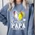 Senior Papa Class Of 2026 Baseball Softball Graduation Heart Comfort Colors Sweatshirt Blue Jean