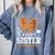 Senior Sister Class Of 2026 Basketball Graduation Heart Comfort Colors Sweatshirt Blue Jean