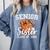 Senior Sister Class Of 2026 Coquette Basketball Graduation Comfort Colors Sweatshirt Blue Jean