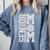 Senior Volleyball Mom 2026 Class Graduation Volleyball Premium Tri-Blend Comfort Colors Sweatshirt Blue Jean