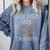 Social Battery Drain I'm So Over It Introvert Homebody Line Comfort Colors Sweatshirt Blue Jean