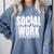 Social Work Graduate TShirt College Graduation Comfort Colors Sweatshirt Blue Jean