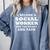 Social Worker Graduation Men Women Social Worker Comfort Colors Sweatshirt Blue Jean