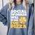 Social Worker Will Work For Pizza Graduation Comfort Colors Sweatshirt Blue Jean