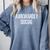 Socially Awkward Awkwardly Social Anxious Introverts Comfort Colors Sweatshirt Blue Jean