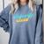 Socially Awkward Introvert Retro Anxious Awkwardly Social Comfort Colors Sweatshirt Blue Jean