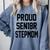 Stepmom Stepmother SEN18R Grad Senior Graduation Party Shirt Comfort Colors Sweatshirt Blue Jean