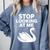 Stop Looking At Me Swan Introvert Humor Comfort Colors Sweatshirt Blue Jean