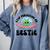 Stop Perceiving Me Bestie Alien Neurodivergent Introvert Comfort Colors Sweatshirt Blue Jean