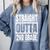 Straight Outta 2nd Grade Graduation Class 2025 Second Grade Comfort Colors Sweatshirt Blue Jean