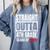 Straight Outta 4th Grade Graduation Class 2028 Fourth Grade Comfort Colors Sweatshirt Blue Jean