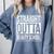 Straight Outta Beauty School Graduation Distressed Comfort Colors Sweatshirt Blue Jean