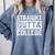 Straight Outta College Graduation Adult Comfort Colors Sweatshirt Blue Jean