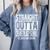 Straight Outta Cosmetology School Class Of 2025 Graduation Comfort Colors Sweatshirt Blue Jean