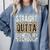 Straight Outta Cosmetology School Leopard Graduation Comfort Colors Sweatshirt Blue Jean