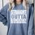 Straight Outta Elementary School Graduation Comfort Colors Sweatshirt Blue Jean