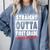 Straight Outta First Grade Class Of 2018 Graduation Comfort Colors Sweatshirt Blue Jean