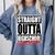Straight Outta High School Class Of 2023 Graduation Comfort Colors Sweatshirt Blue Jean