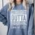 Straight Outta High School Graduation Class Of 2025 Grad Comfort Colors Sweatshirt Blue Jean