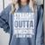 Straight Outta Homeschool Class 2025 Boys Kids Graduation Comfort Colors Sweatshirt Blue Jean