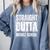 Straight Outta Middle School Class Of 2024 Graduation Comfort Colors Sweatshirt Blue Jean
