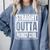 Straight Outta Pharmacy School Class 2025 Pharma Graduation Comfort Colors Sweatshirt Blue Jean