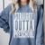 STRAIGHT OUTTA PRESCHOOL GIFT Grad Graduation Kids Comfort Colors Sweatshirt Blue Jean