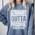 Straight Outta Preschool Graduate Class 2026 Graduation Comfort Colors Sweatshirt Blue Jean