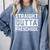 Straight Outta Preschool Graduation Kids Comfort Colors Sweatshirt Blue Jean
